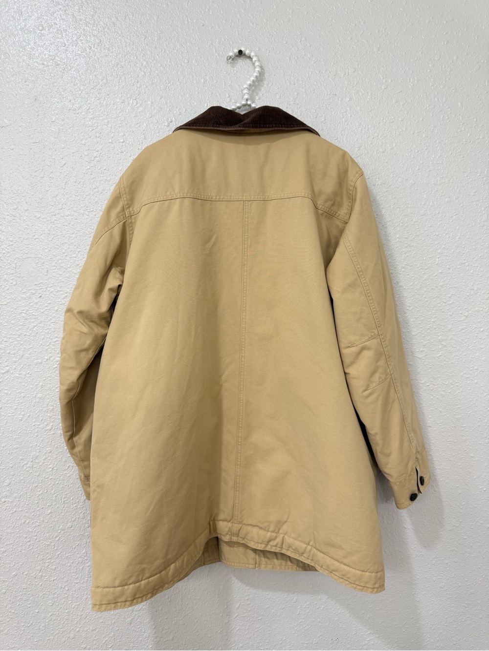 L.L.Bean Barn Coat Womens 1X Corduroy Collar Quilted Lined Thinsulate - Picture 7 of 11